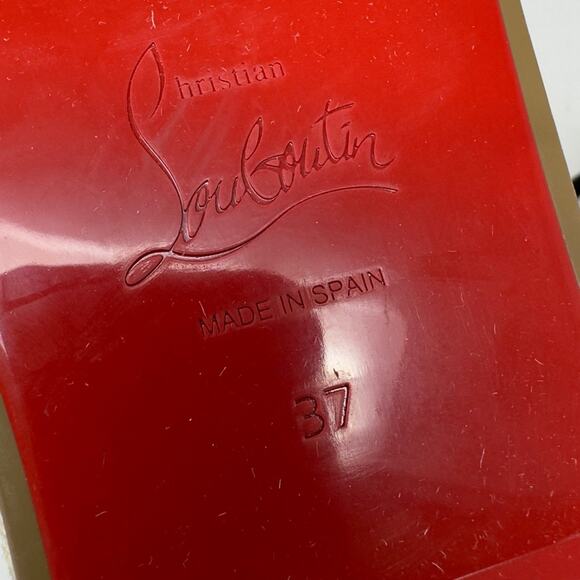 Christian Louboutin Mariza Zeppa 130 Black Espadrille Wedge Sandals Size 37 - Picture 11 of 11